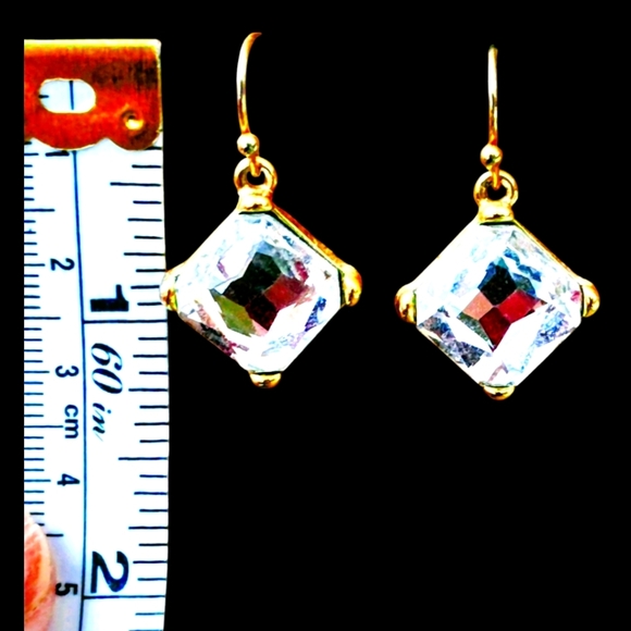 Gold & Crystal Earrings - Picture 1 of 4